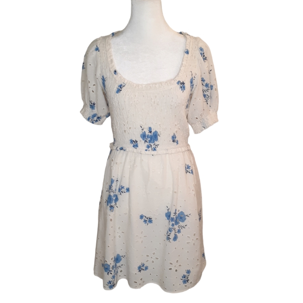 Zara size xs white & blue dress